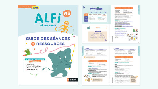 Création pour guide enseignant, Alfi GS, Nathan École